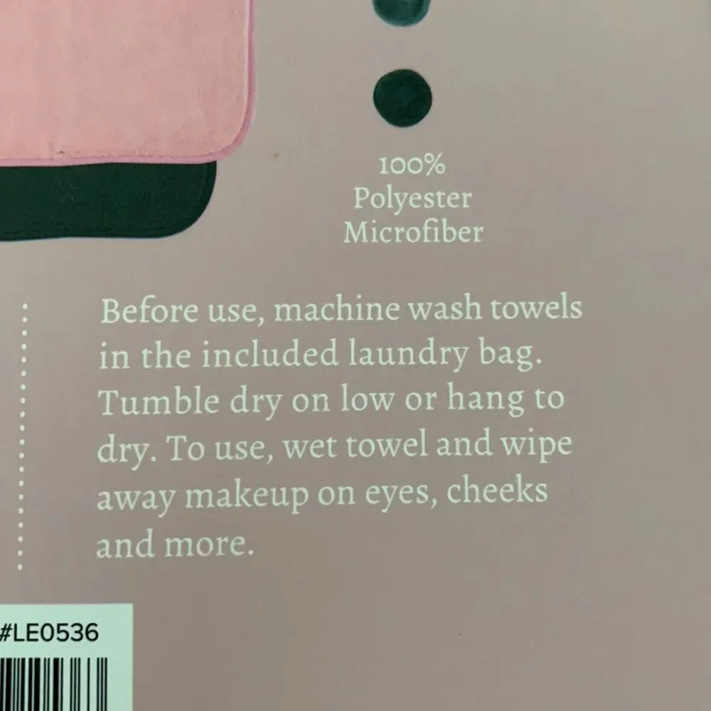 NIB, Lily Eden Reusable Make-up Remover Towel Set